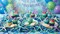 Under the Sea Party Crinkle Paper Shred 1 Pound Ocean Birthday Easter Grass Basket Filler – Colorful Paper Filler for Gift Baskets, Party Favor Boxes, Candy Tables & Sea Life Party Decorations